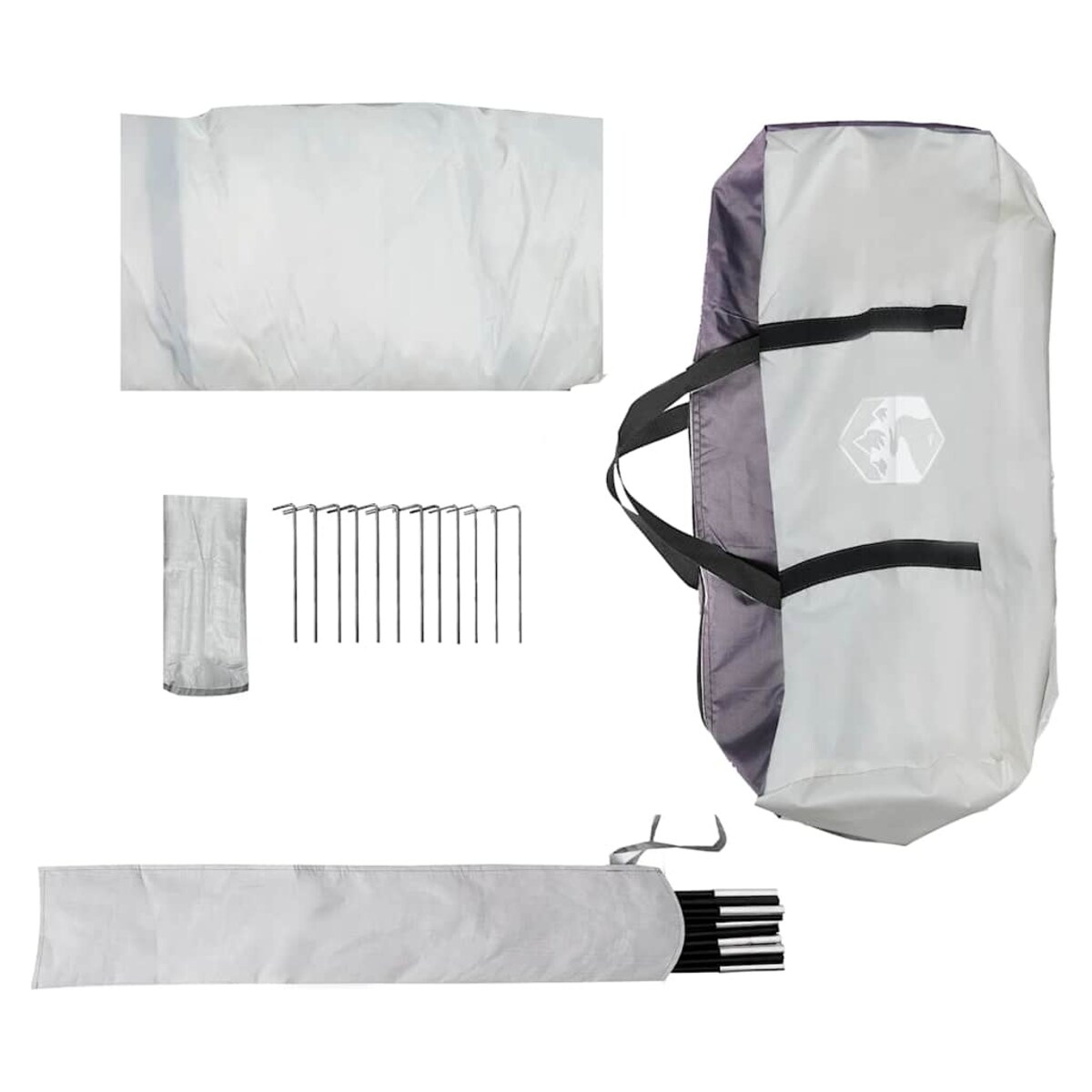 vidaXL Namiot imprezowy szary wodoodporny