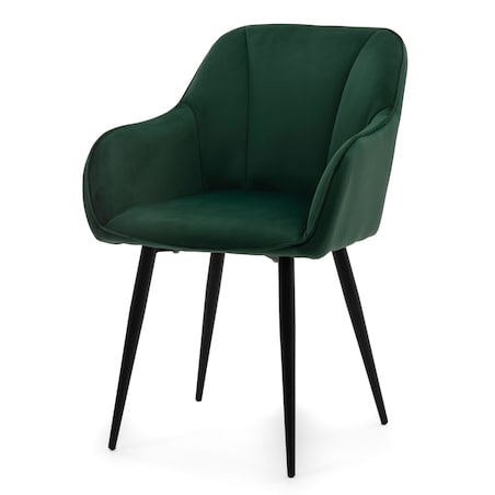 Krzesło tapicerowane welurowe LAGO velvet aksamit zielone