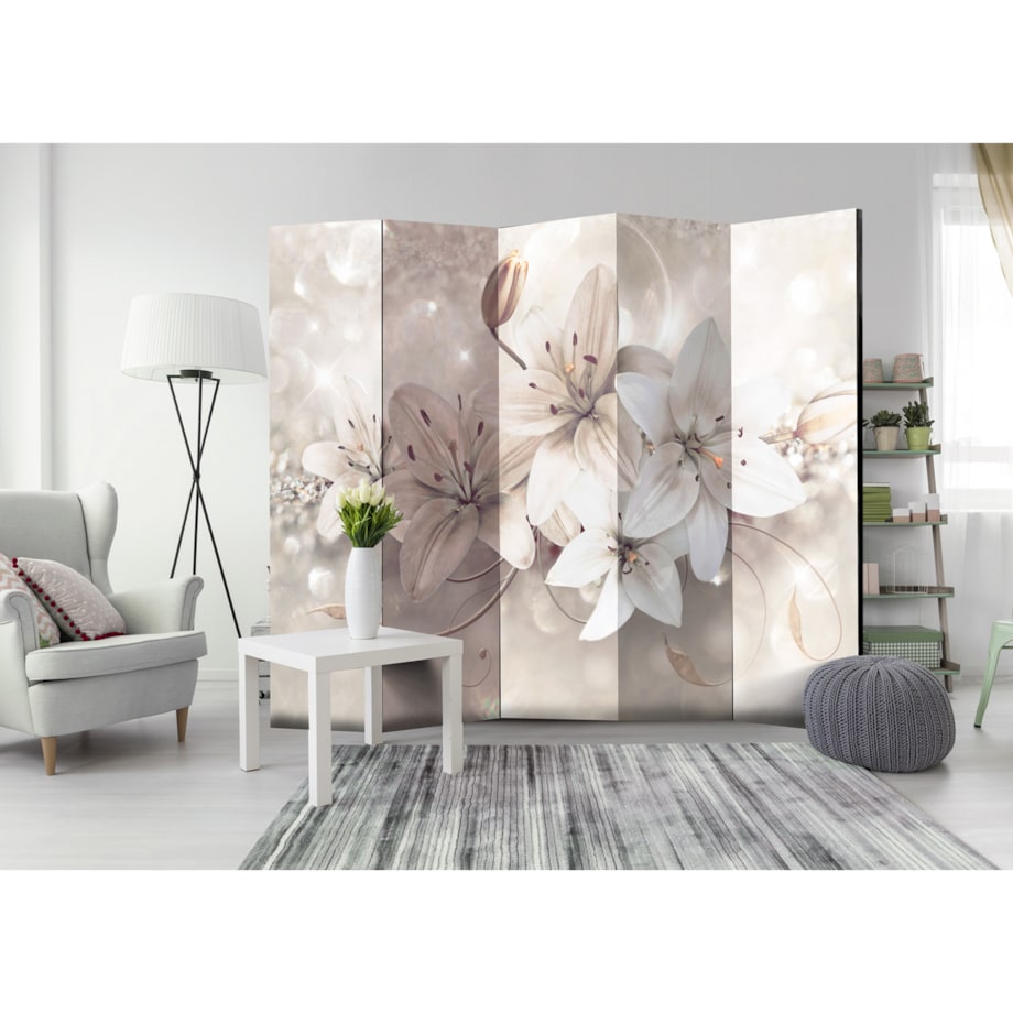 Parawan Dwustronny Diamentowe Lilie 225x172cm