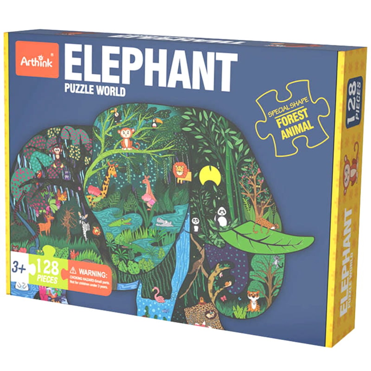 Puzzle edukacyjne - SŁOŃ - 128 el.