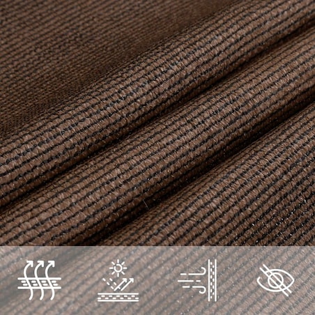 vidaXL Żagiel przeciwsłoneczny, 160 g/m², brązowy, 2x4 m, HDPE