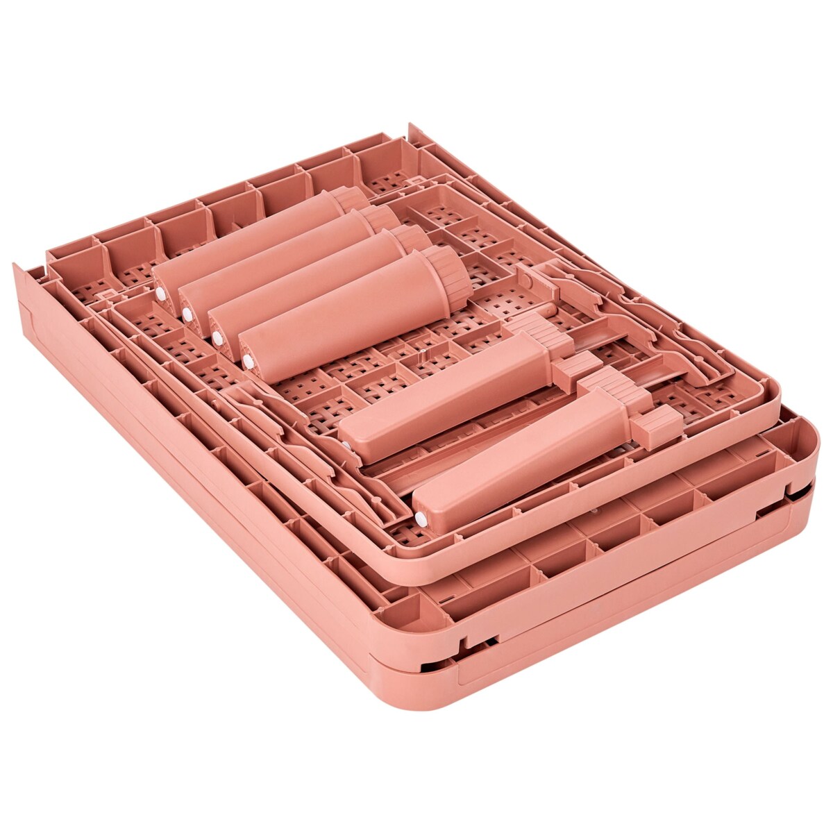 Leżak ogrodowy OSSIMO Rozkładany Materiał syntetyczny Czerwony