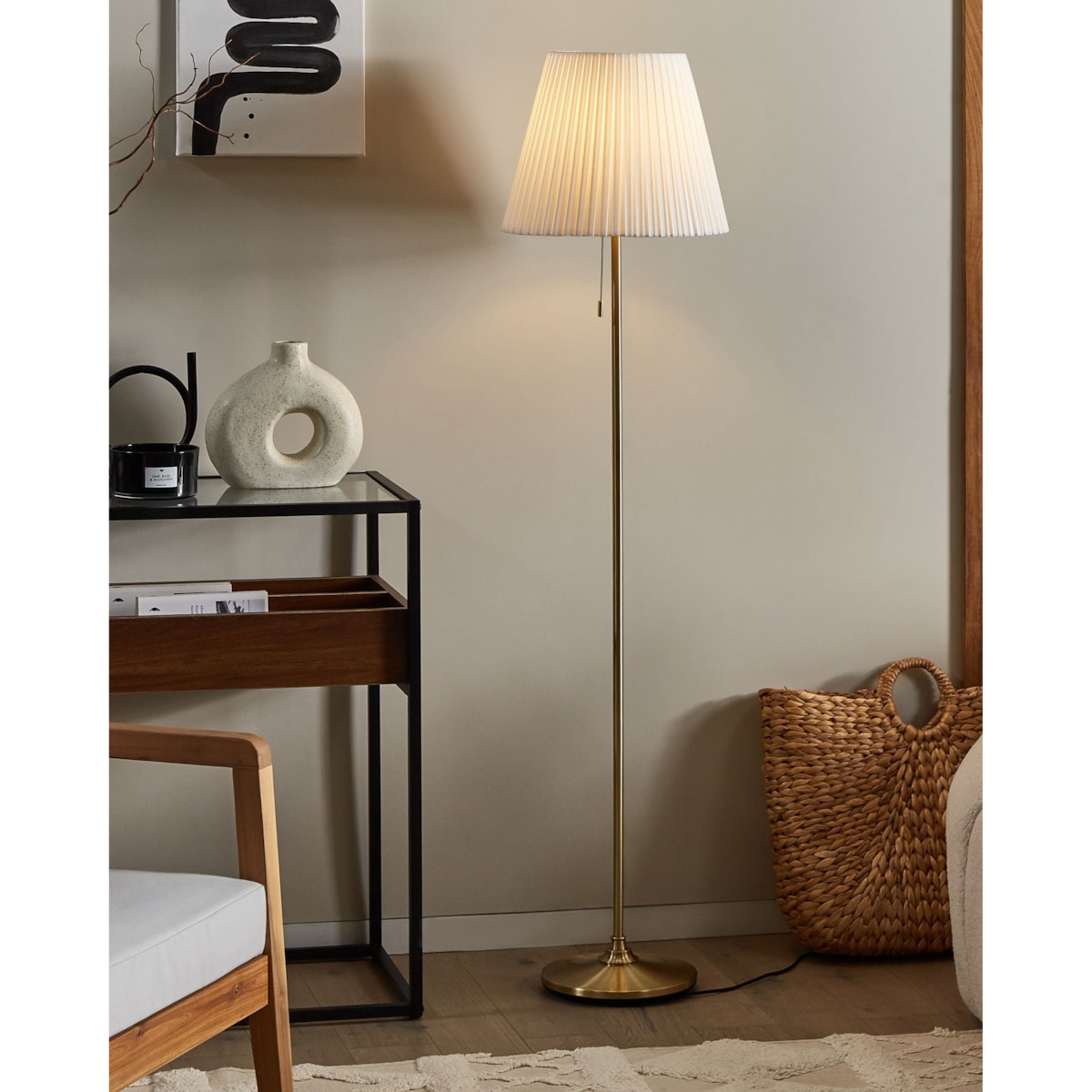 Lampa podłogowa TORYSA Metal Mosiężny