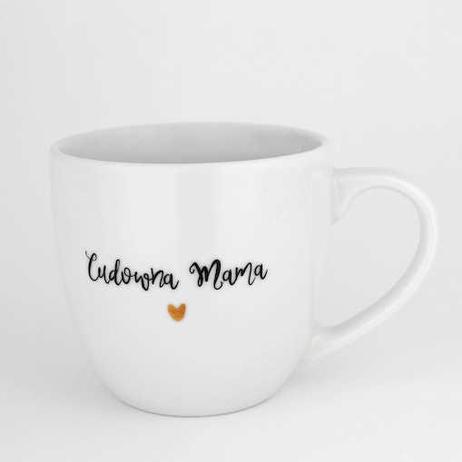 Kubek 300 ml - Cudowna Mama ZŁOTE SERCE
