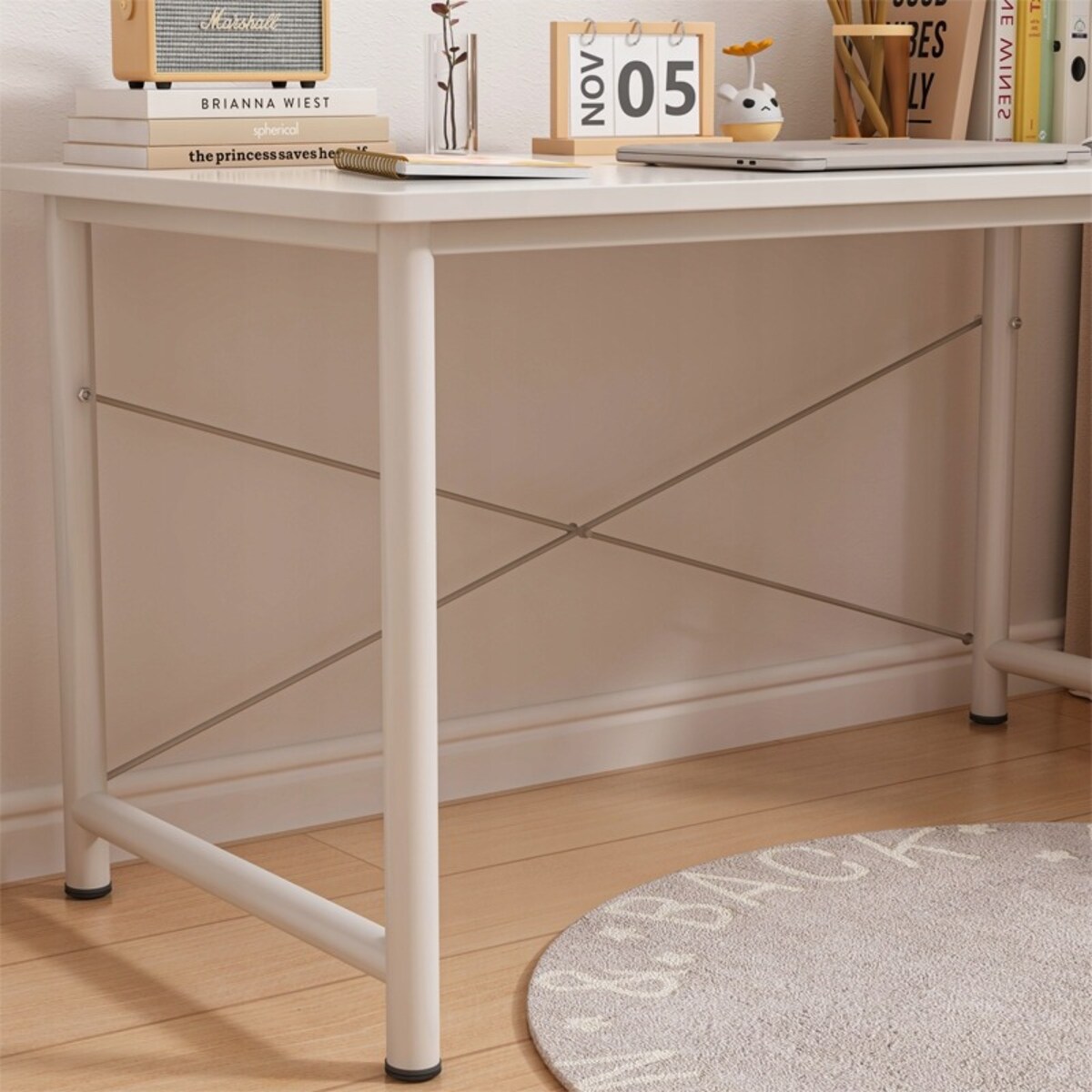 Biurko komputerowe młodzieżowe stolik białe nowoczesne loft duże 100 cm