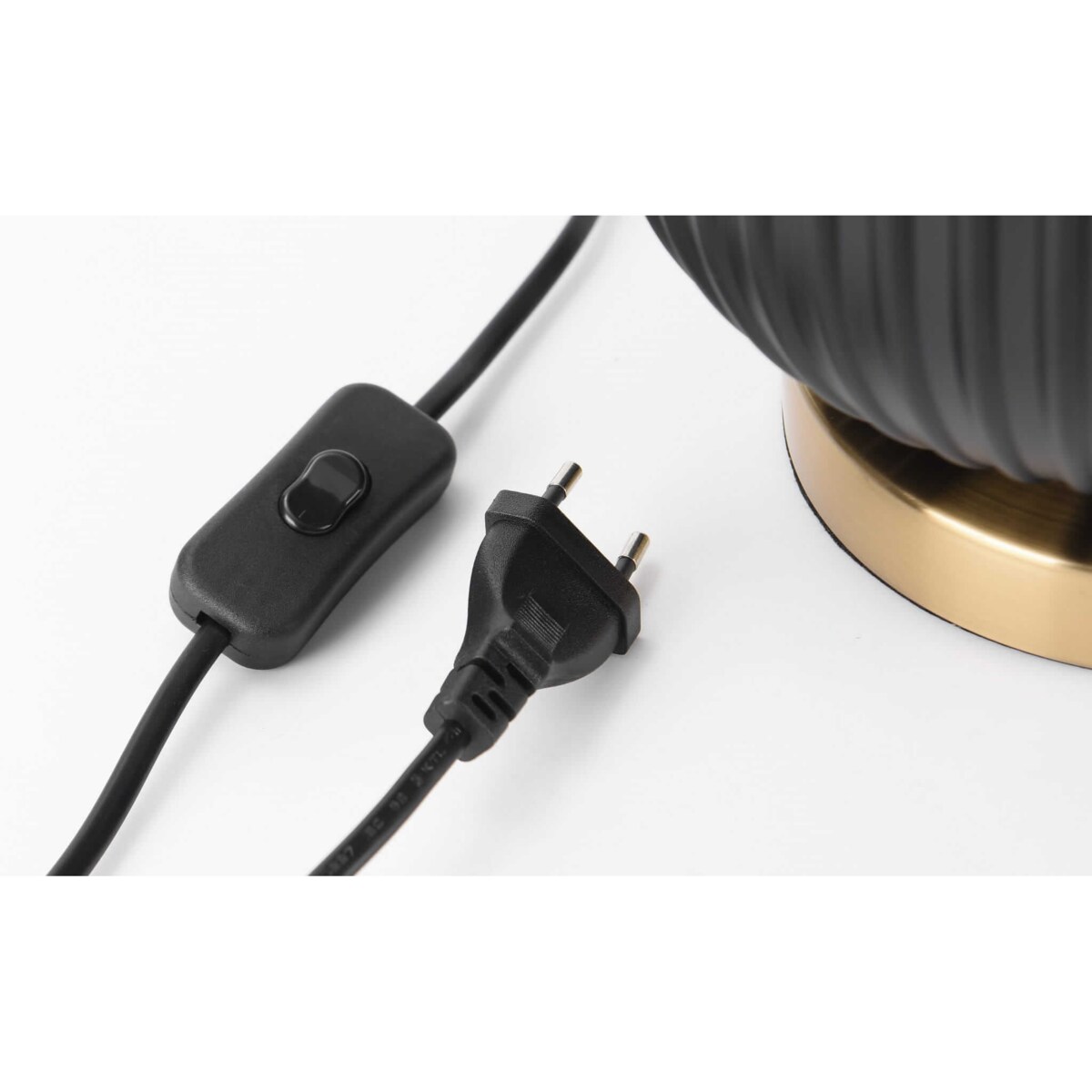 Stołowa lampa Tamiza LP-1515/1T big abażurowa czarna złota