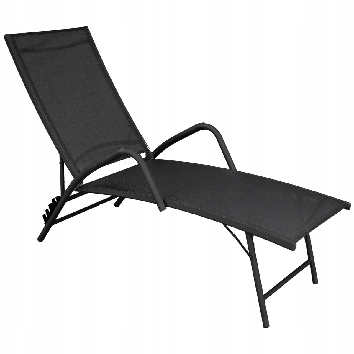 Leżanka ogrodowa aluminiowa z regulowanym oparciem