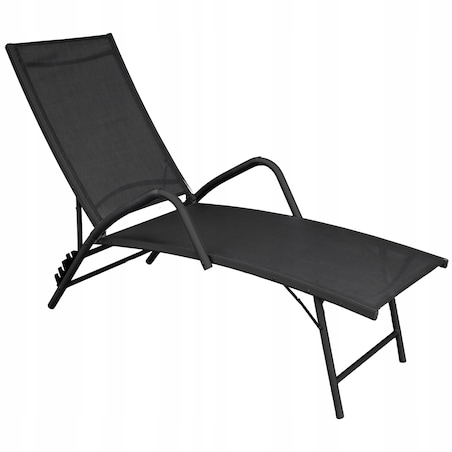 Leżanka ogrodowa aluminiowa z regulowanym oparciem