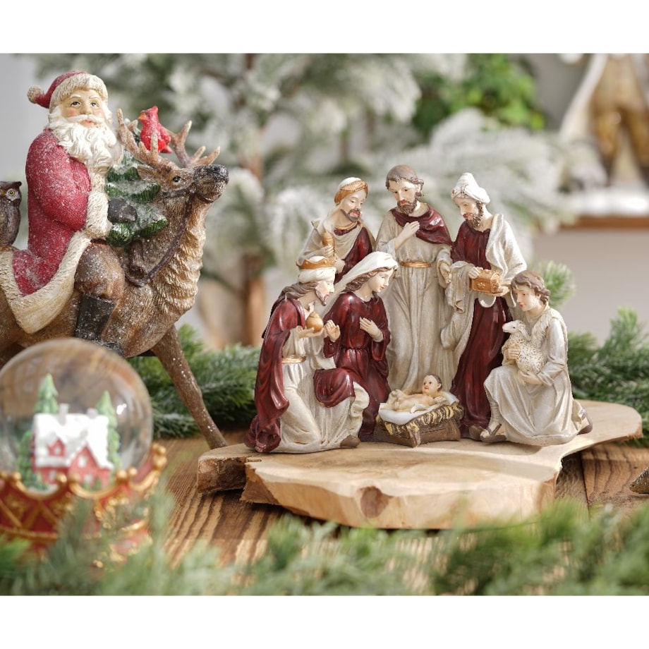 VILLA ITALIA Szklana kula świąteczna z pozytywką wysokość 14 cm HOLY TIME