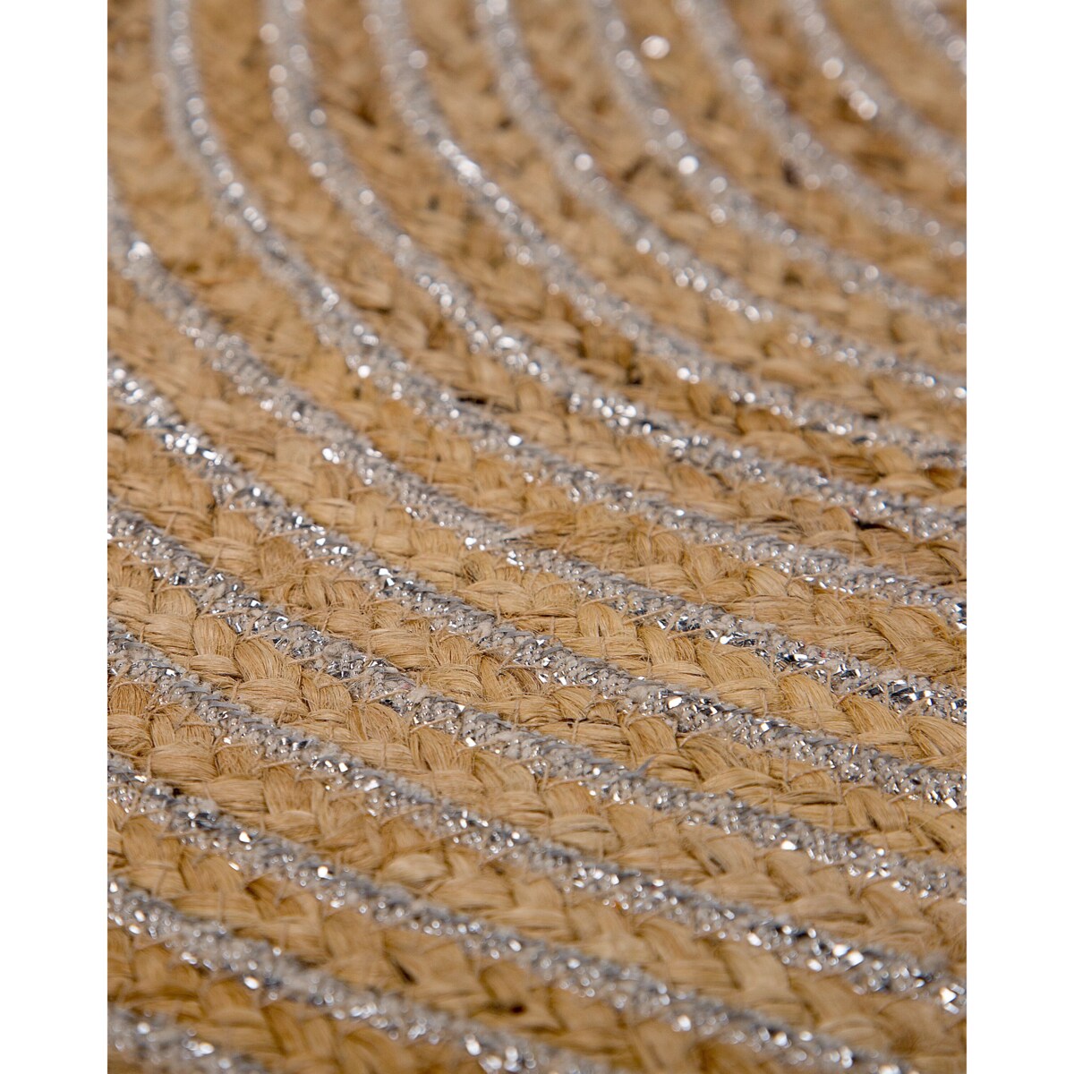 Dywan okrągły z juty ⌀ 140 cm beżowy AKBELEN