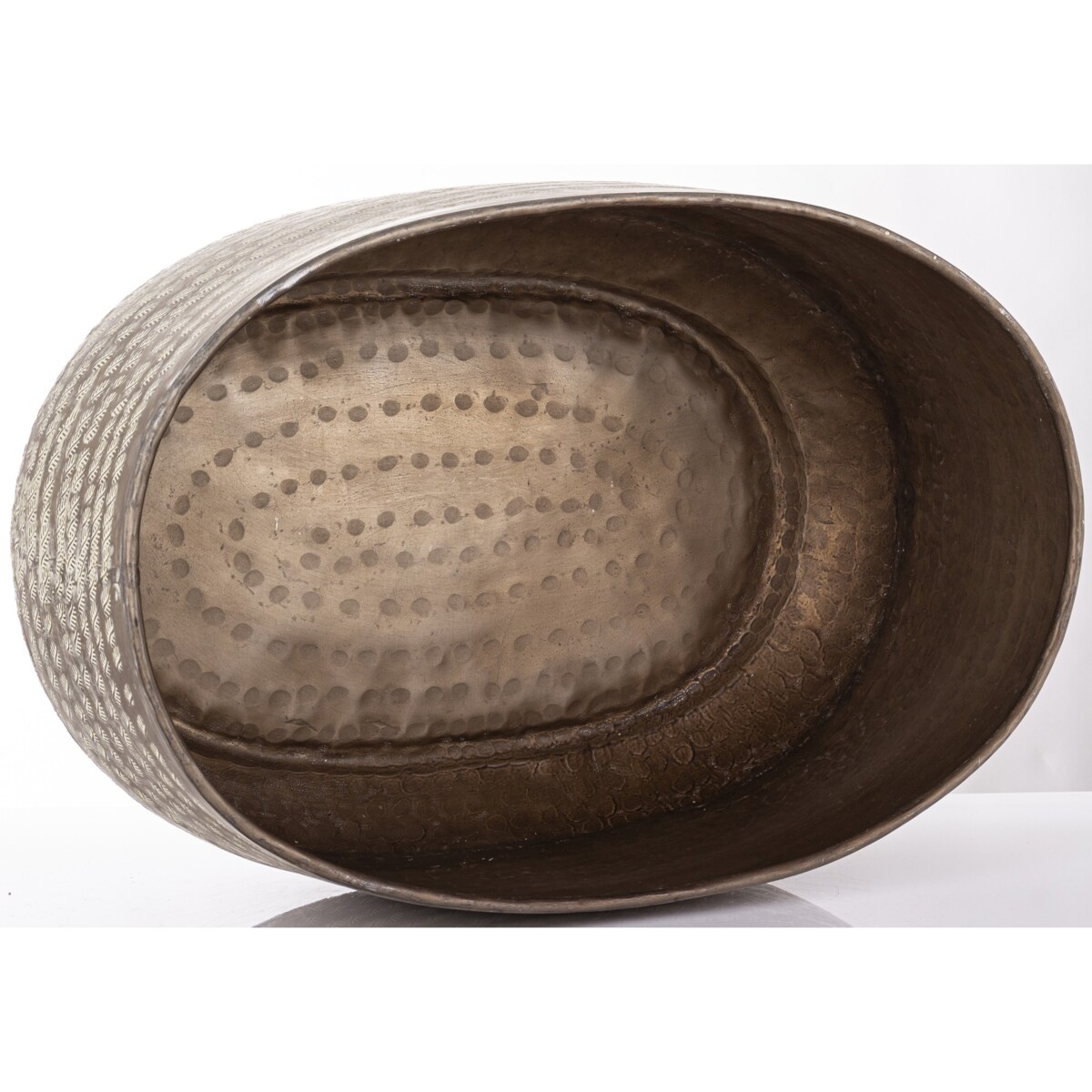 Osłonka metalowa 2 szt. 21x45x31 cm MERI złota i brązowa