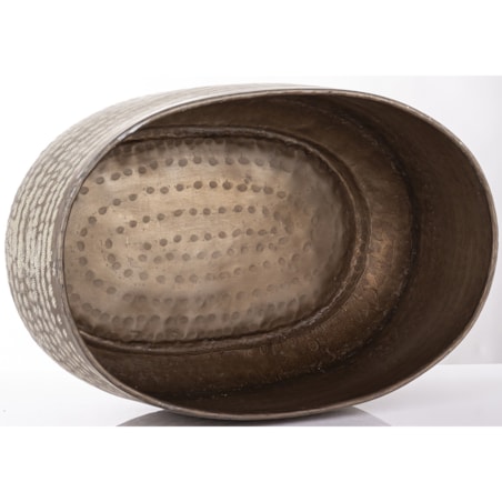 Osłonka metalowa 2 szt. 21x45x31 cm MERI złota i brązowa