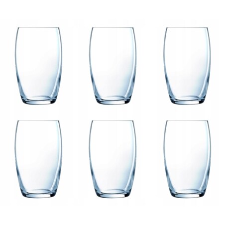 WYSOKA SZKLANKA 6x 375 ml LUMINARC na napoje wodę