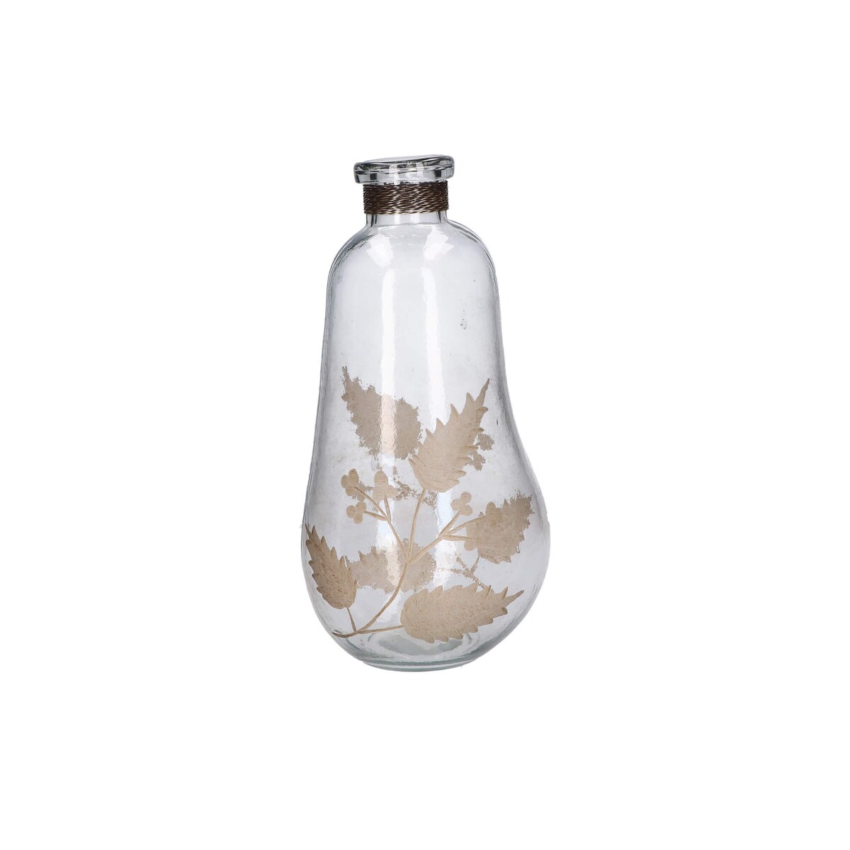 Szklany wazon z roślinnym wzorem Giardinodivetro - Przezroczysty, S