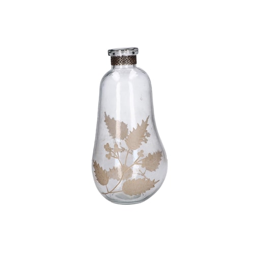 Szklany wazon z roślinnym wzorem Giardinodivetro - Przezroczysty, S