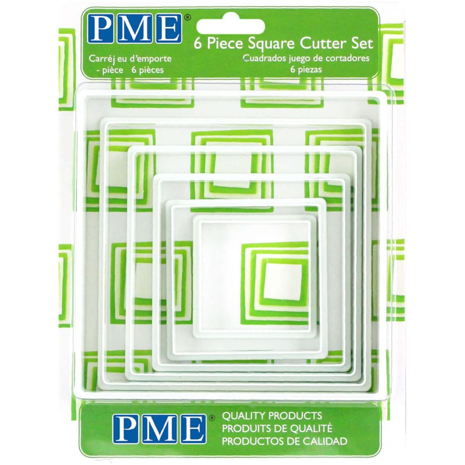 PME Wykrawaczki do ciastek kwadraty (6 sztuk)