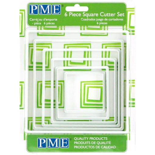 PME Wykrawaczki do ciastek kwadraty (6 sztuk)