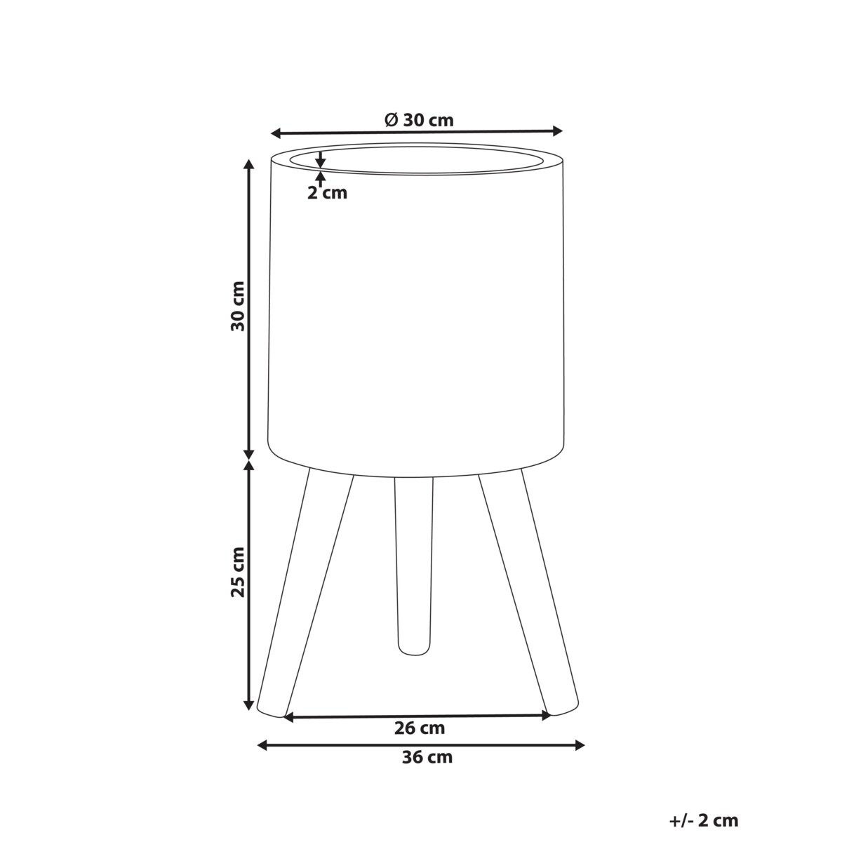Doniczka na nóżkach KARISTOS Ceramika 36 cm Złamana biel