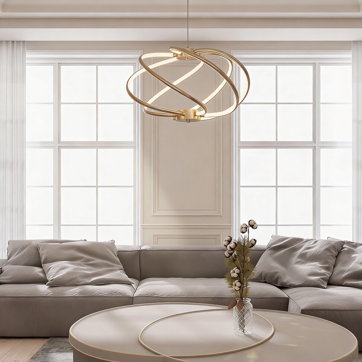 Lampa wisząca Light Prestige Kandor złoty LED CCT 3000K/4000K/6000K (regulowana) 1 szt.