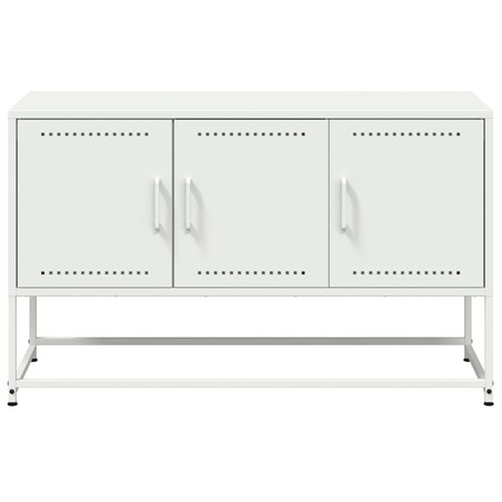 vidaXL Szafka pod telewizor, biała, 100,5x39x60,5 cm, stalowa