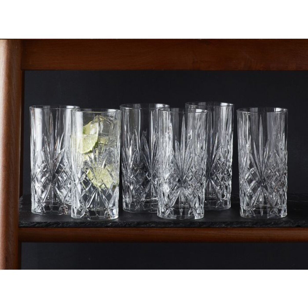 Szklanki wysokie ze szkła kryształowego Melodia 360 ml 6 sztuk 916105