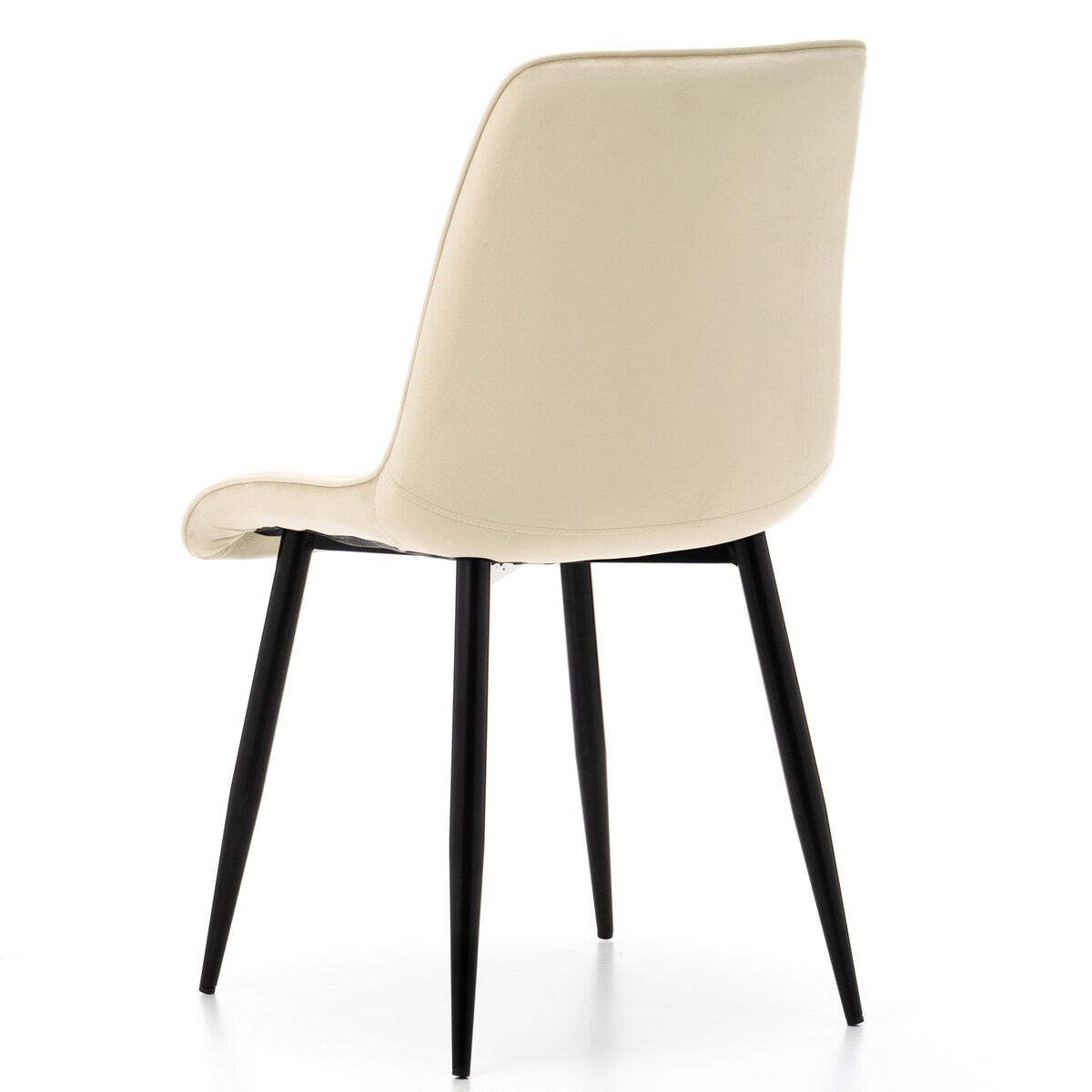 Krzesło tapicerowane welurowe CHIC velvet jasnobeżowy do salonu jadalni