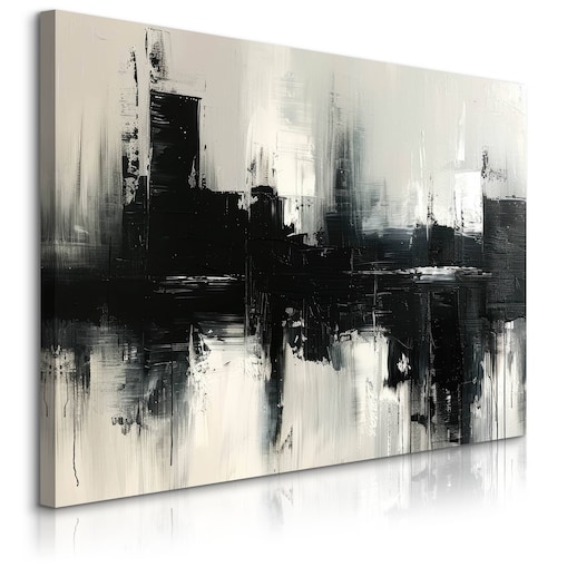 Obraz Na Płótnie Czarny Abstrakcyjny Wzór Do Salonu Sypialni 120x80cm