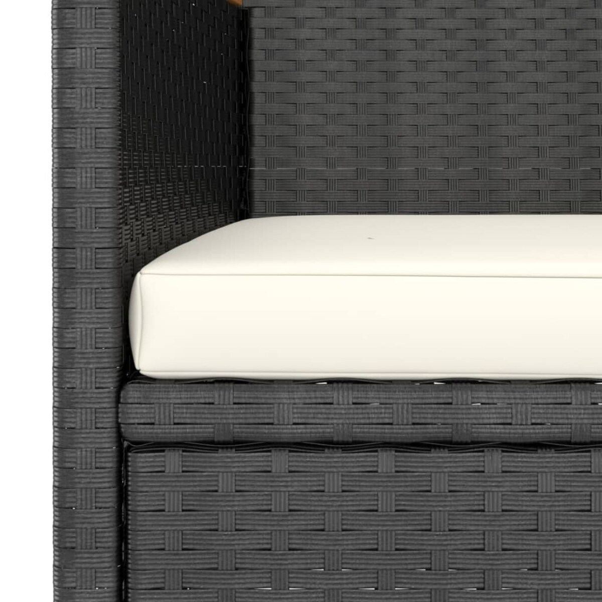 vidaXL 4-cz. zestaw krzeseł i stołków ogrodowych, rattan PE, czarny