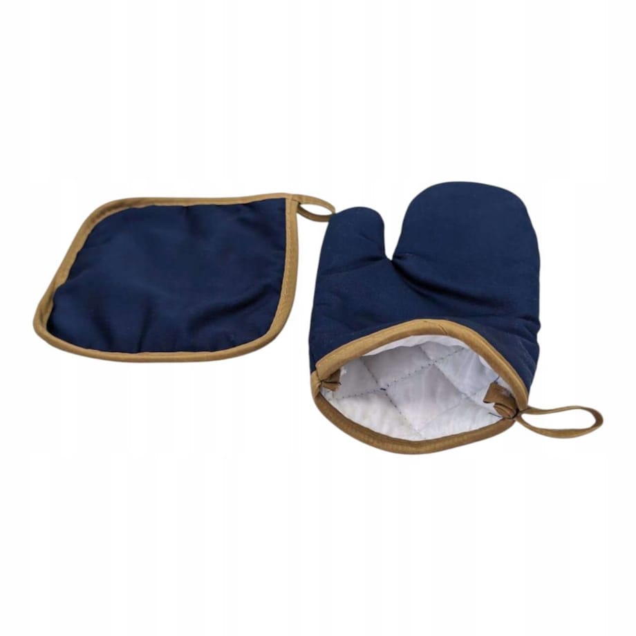 Rękawica kuchenna podwójna ochronna GRUBA pikowana + łapka + etui