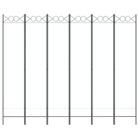 vidaXL Parawan 6-panelowy, biały, 240x200 cm, tkanina