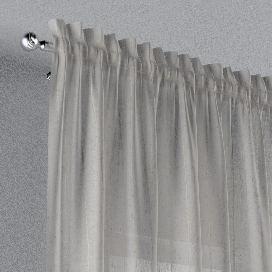 Zasłona na kanale z grzywką 1 szt. 130x245 beżowy