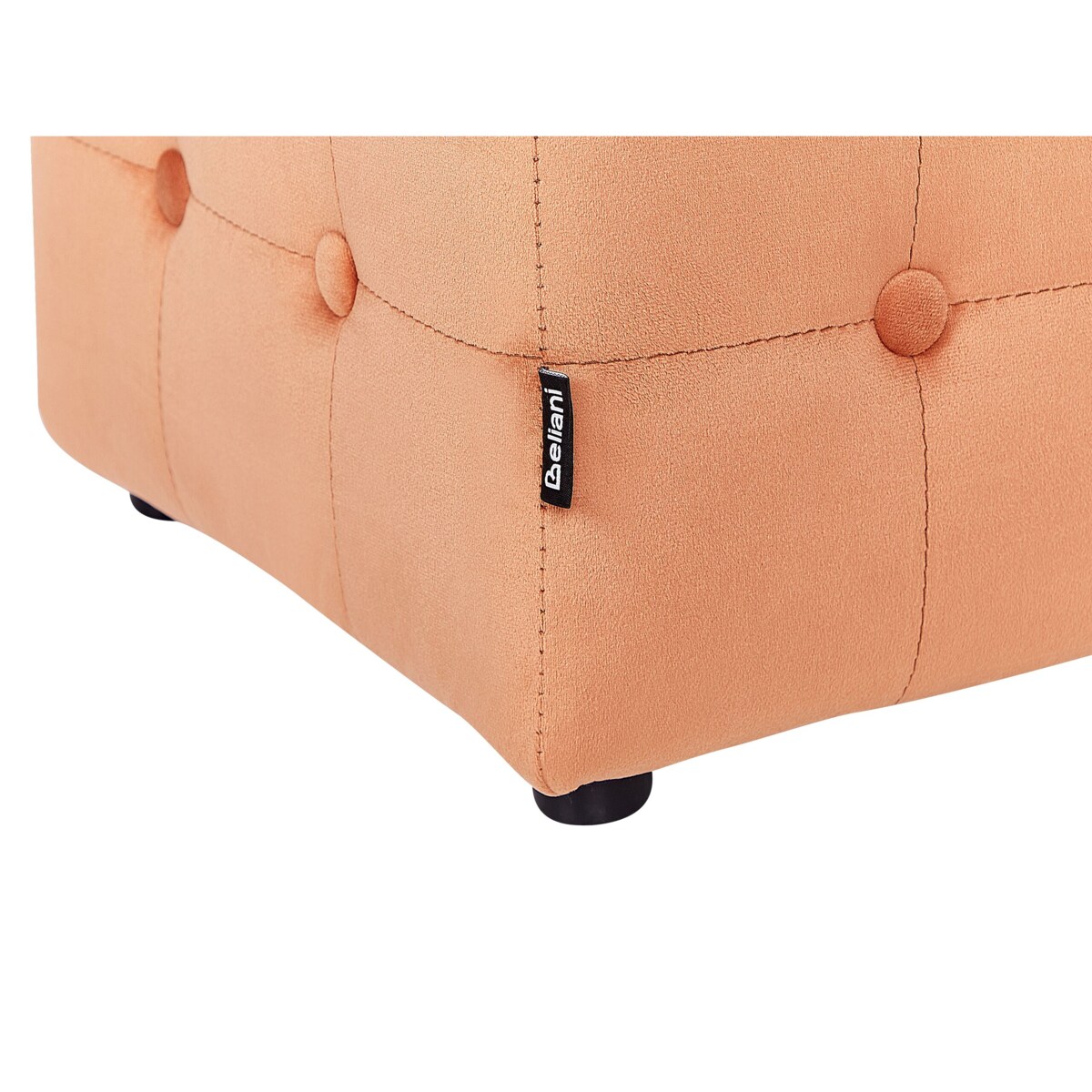 Puf welurowy 36 x 36 x 39 cm pomarańczowy WISCONSIN