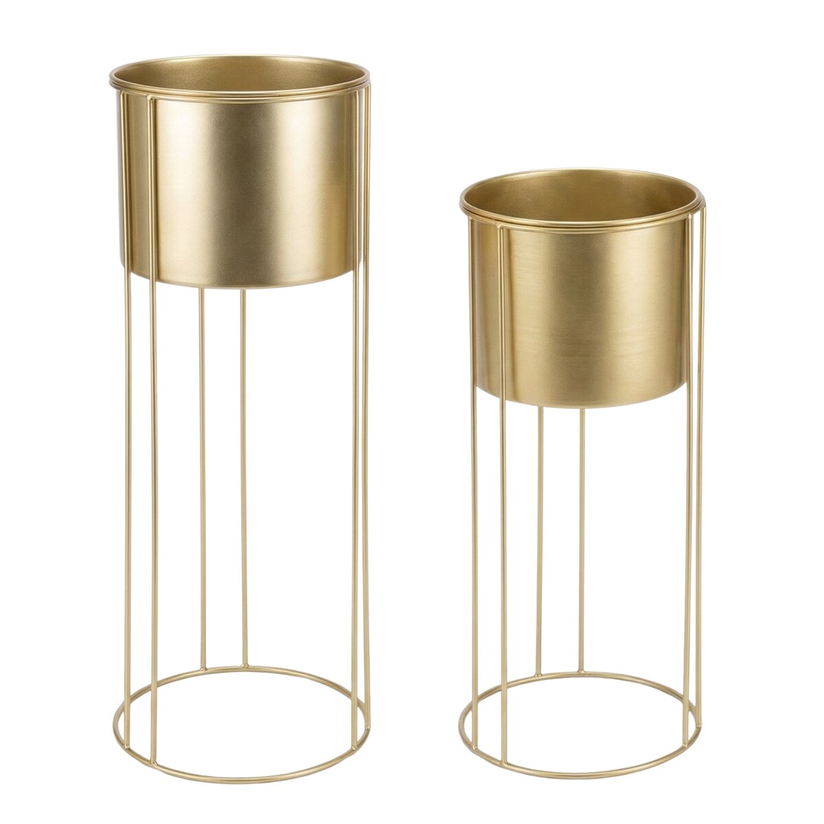 Złote stojaki na kwiaty glamour OSMOS, 2 osłonki