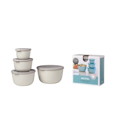 Zestaw 4 misek Cirqula okrągła 500 1000 2000 3000 Nordic White 106233032500