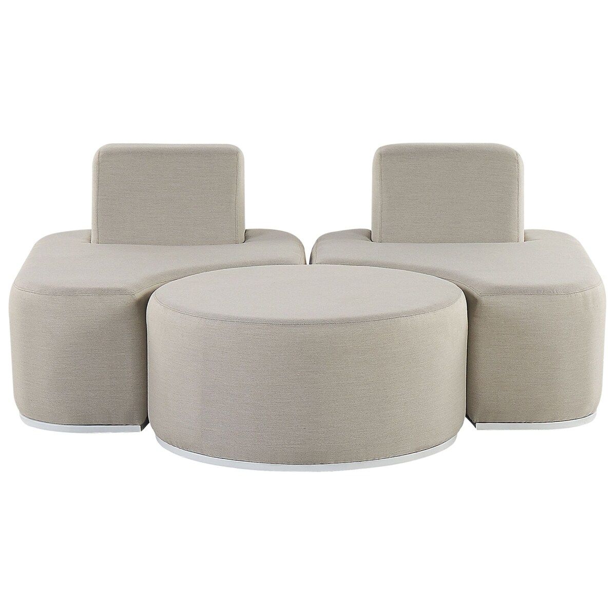 Zestaw ogrodowy ze stolikiem dla 2 osób FABRO Modułowy Jasnoszary