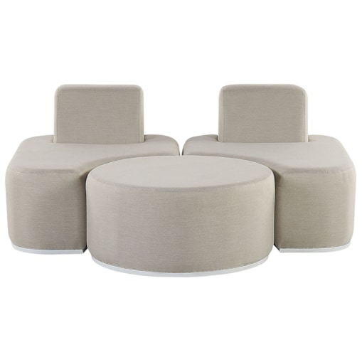 Zestaw ogrodowy ze stolikiem dla 2 osób FABRO Modułowy Jasnoszary