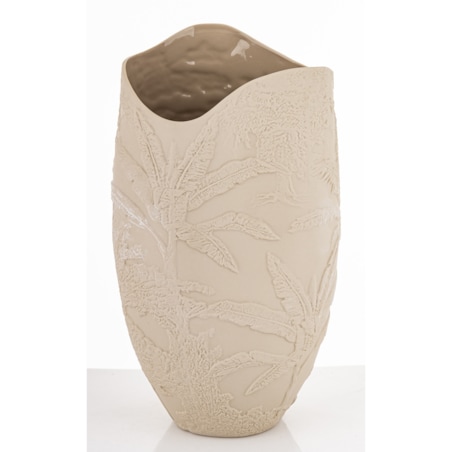 Wazon porcelanowy 36x19x16 cm MELINDA beżowa