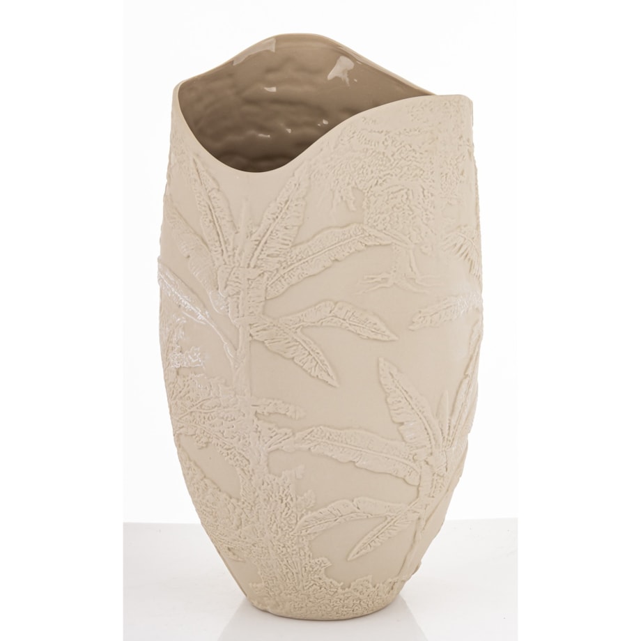 Wazon porcelanowy 36x19x16 cm MELINDA beżowa