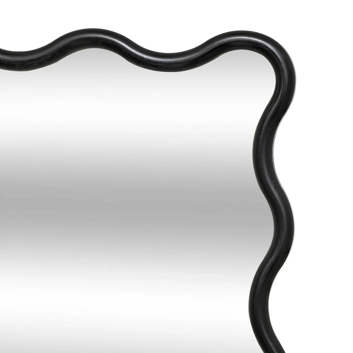 Lustro w falistej ramie czarne 89x59cm Judy
