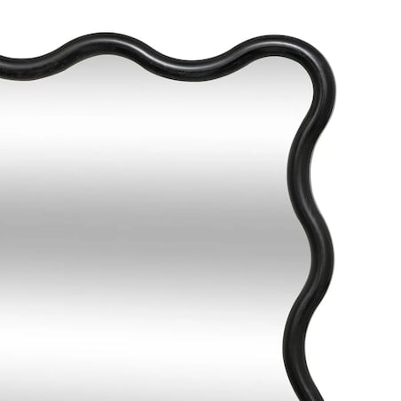 Lustro w falistej ramie czarne 89x59cm Judy