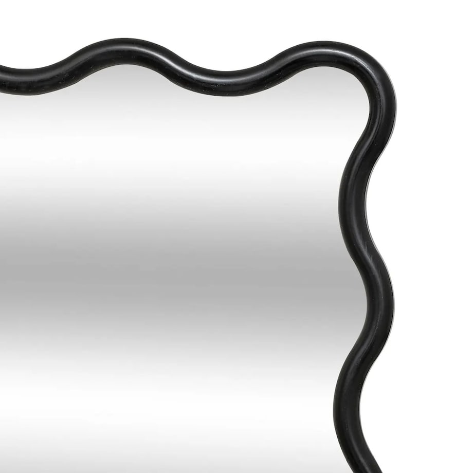Lustro w falistej ramie czarne 89x59cm Judy