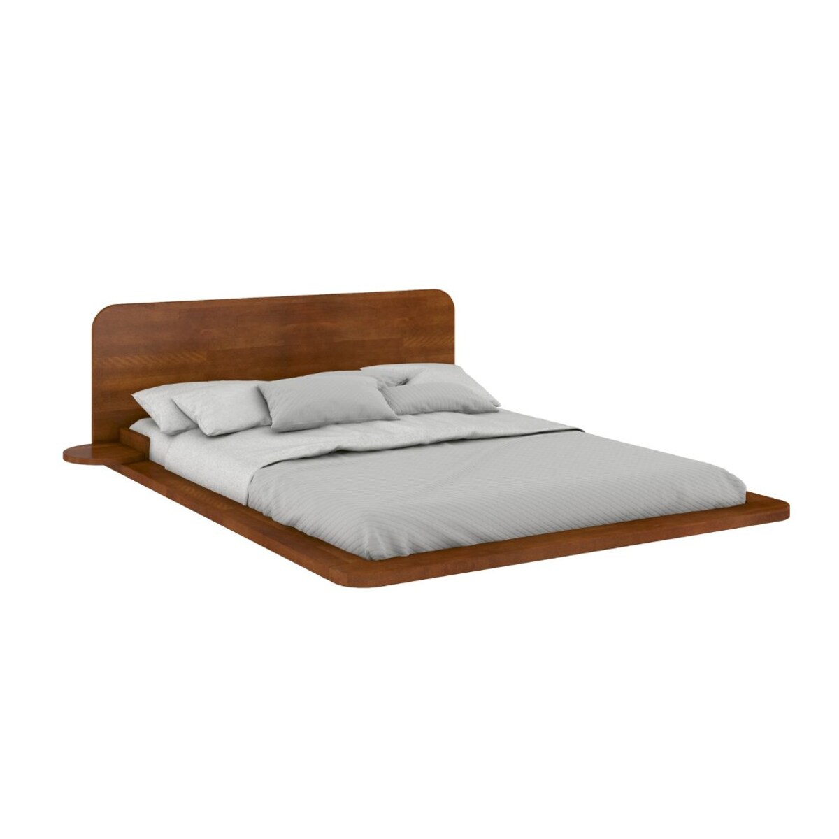 Łóżko lewitujące bukowe JAPANDIC / 160x200, kolor orzech