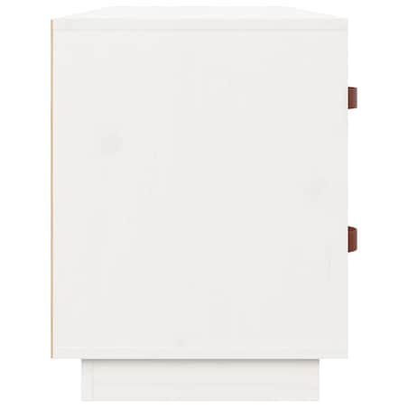 vidaXL Szafka na buty, biała, 100x34x45 cm, lite drewno sosnowe