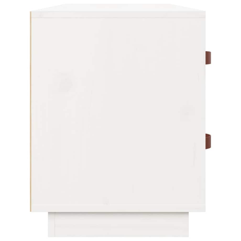 vidaXL Szafka na buty, biała, 100x34x45 cm, lite drewno sosnowe