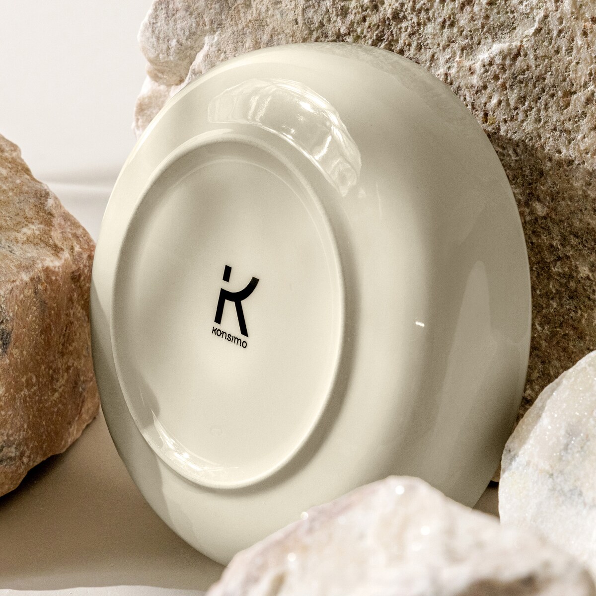 KONSIMO VICTO Zestaw talerzy głębokich dla 6 osób (6 elementów) beżowy