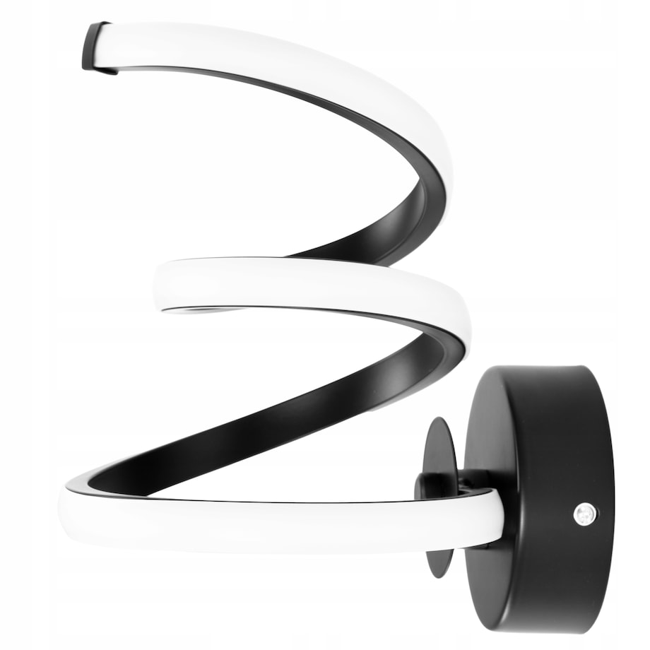 Lampa Ścienna Kinkiet Sprężynka Black Led Czarny