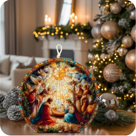 Prezent na Święta Szopka Bożonarodzeniowa Świeca Stajenka Święta Rodzina