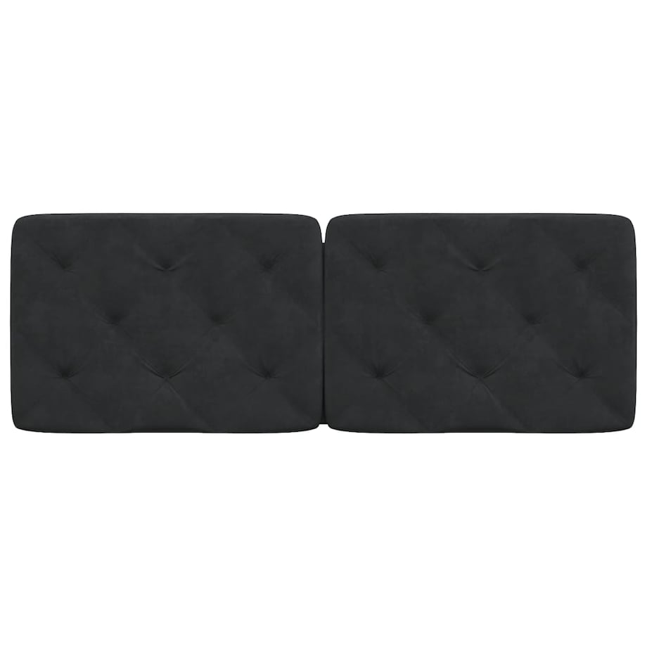 vidaXL Poduszka na wezgłowie, czarna, 140 cm, aksamitna