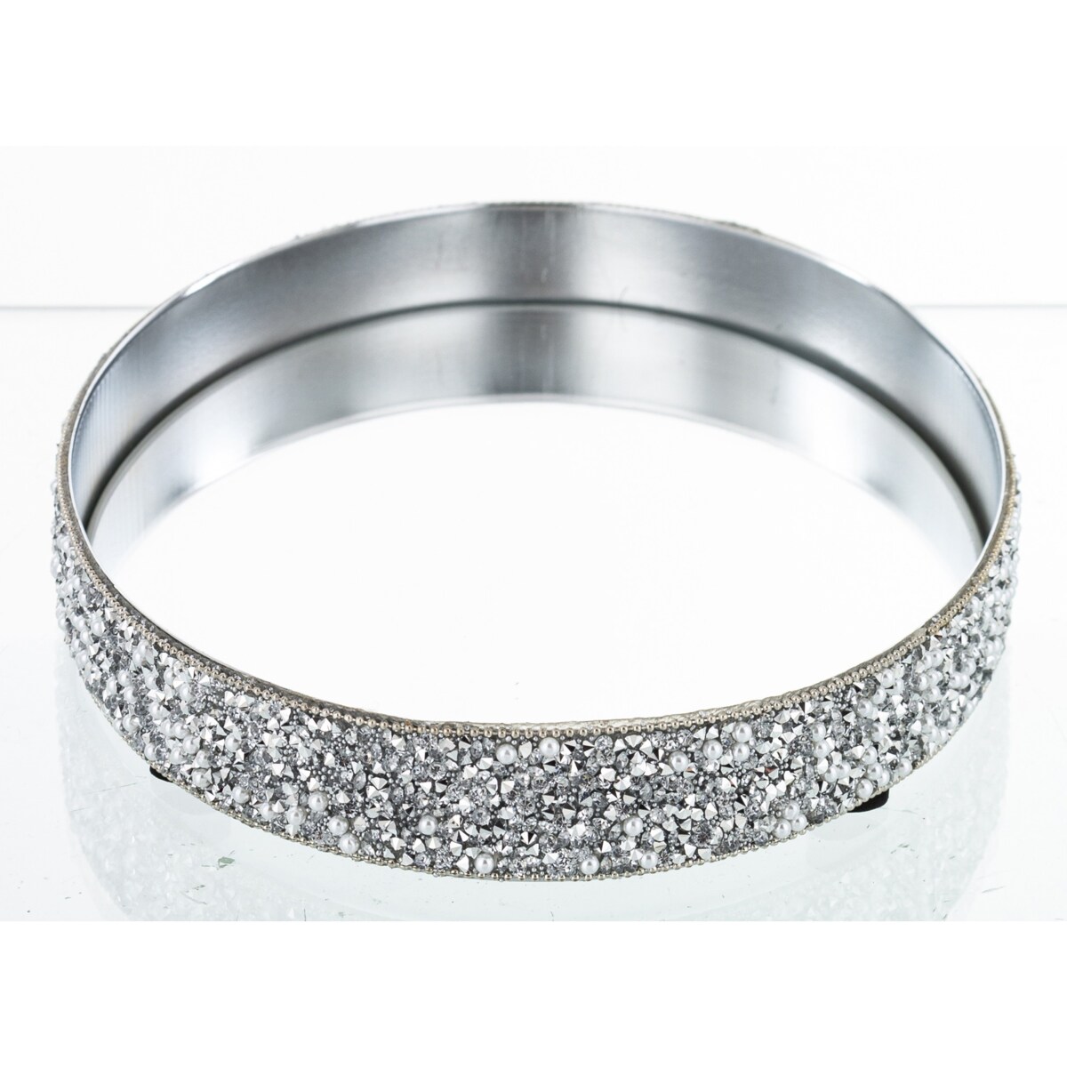 Taca dekoracyjna okrągła metalowa 23x13x2 cm VASSOIO