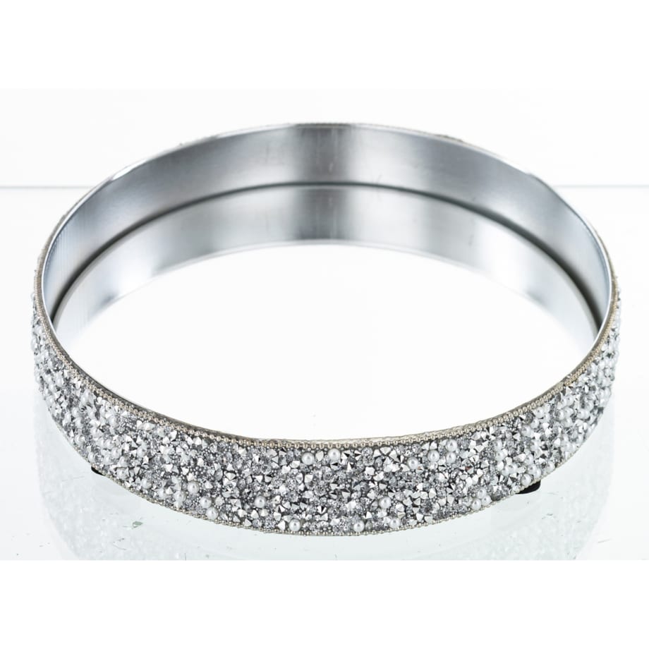 Taca dekoracyjna okrągła metalowa 23x13x2 cm VASSOIO